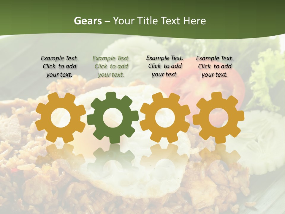 A Plate Of Food With A Fried Egg On Top Of Rice PowerPoint Template