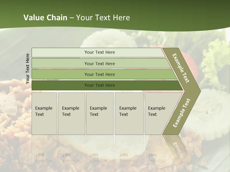 A Plate Of Food With A Fried Egg On Top Of Rice PowerPoint Template