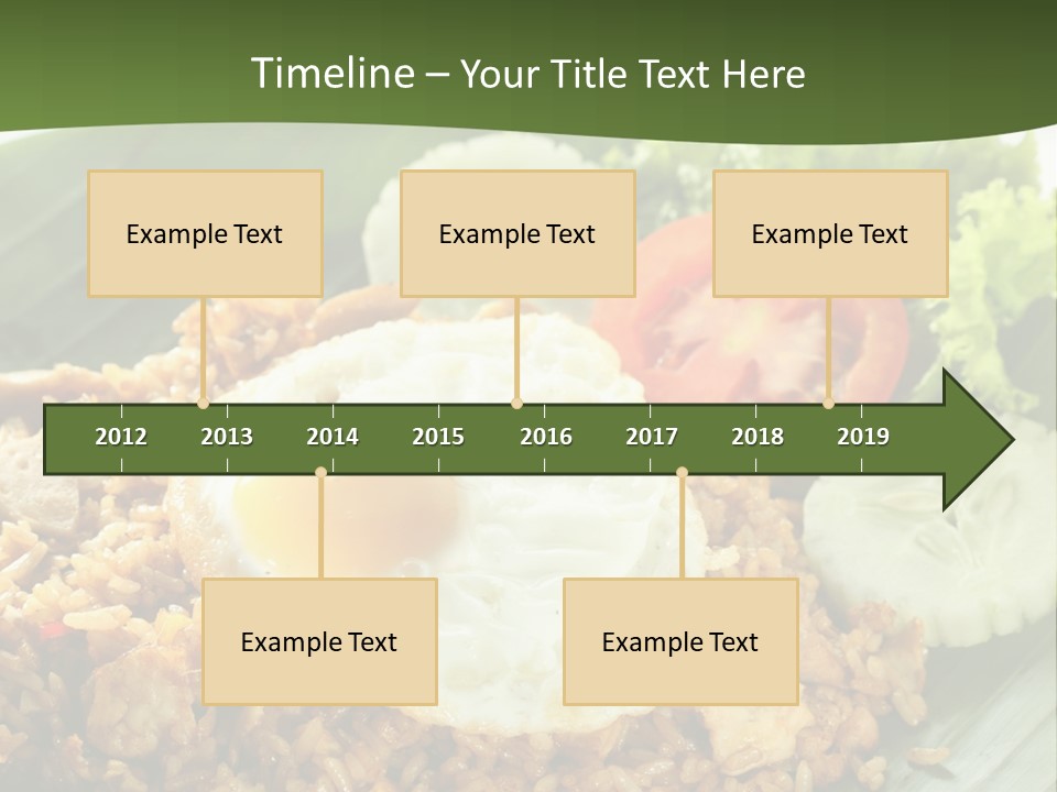 A Plate Of Food With A Fried Egg On Top Of Rice PowerPoint Template
