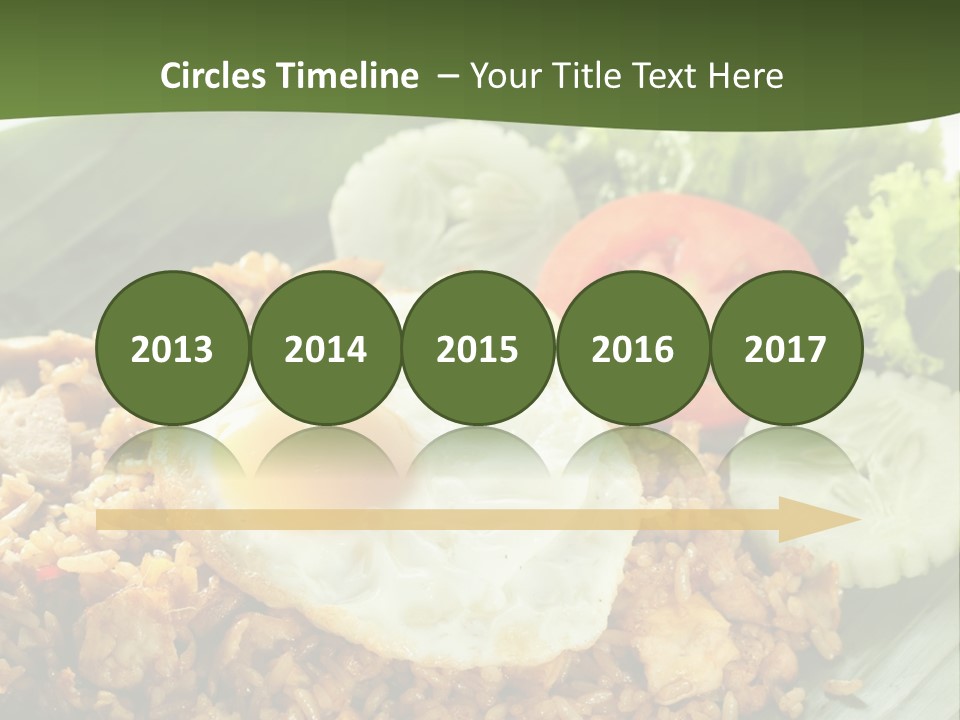 A Plate Of Food With A Fried Egg On Top Of Rice PowerPoint Template