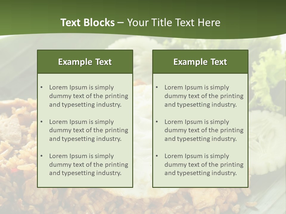 A Plate Of Food With A Fried Egg On Top Of Rice PowerPoint Template