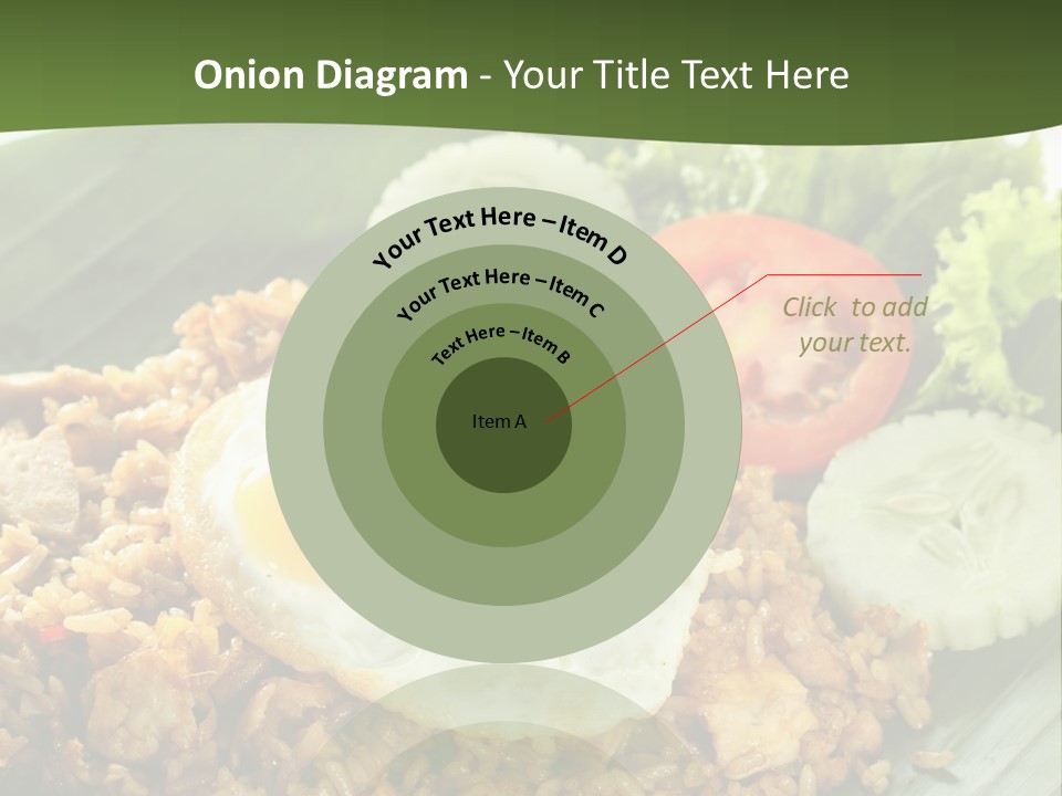 A Plate Of Food With A Fried Egg On Top Of Rice PowerPoint Template