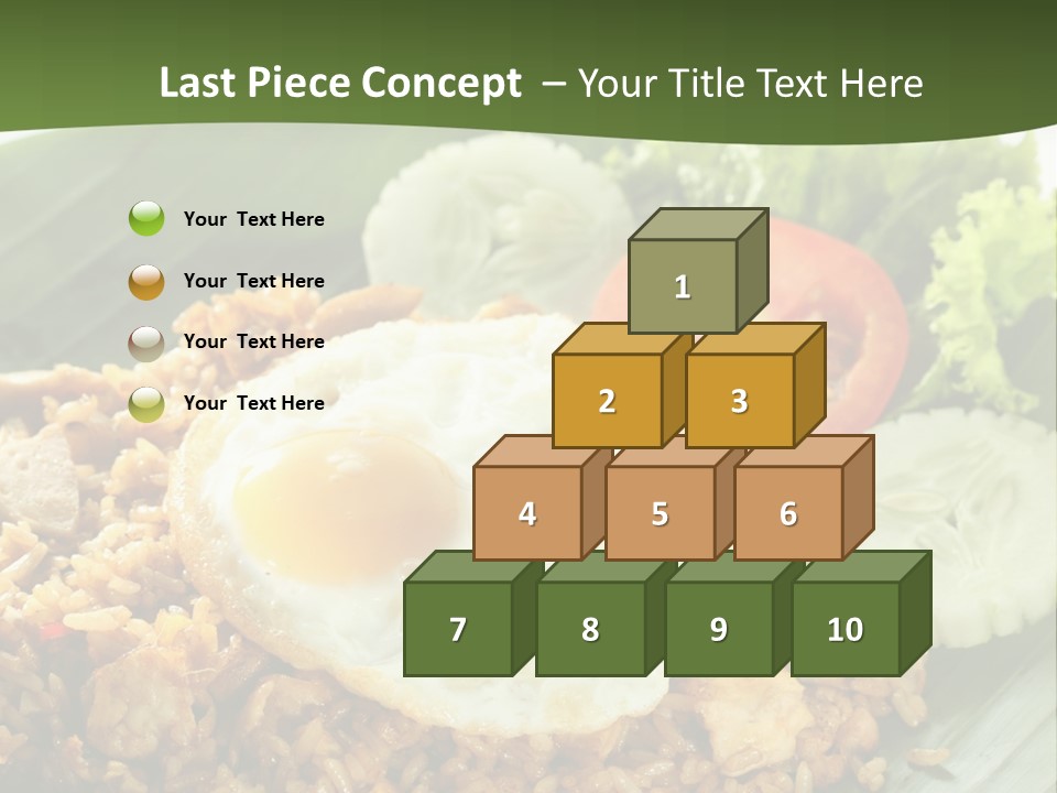 A Plate Of Food With A Fried Egg On Top Of Rice PowerPoint Template