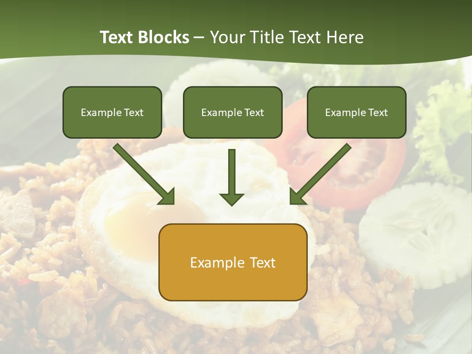 A Plate Of Food With A Fried Egg On Top Of Rice PowerPoint Template