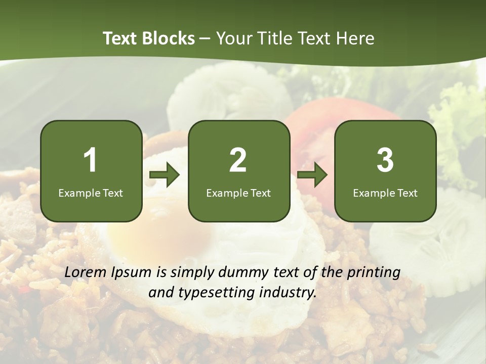 A Plate Of Food With A Fried Egg On Top Of Rice PowerPoint Template