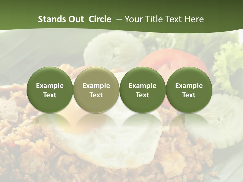 A Plate Of Food With A Fried Egg On Top Of Rice PowerPoint Template