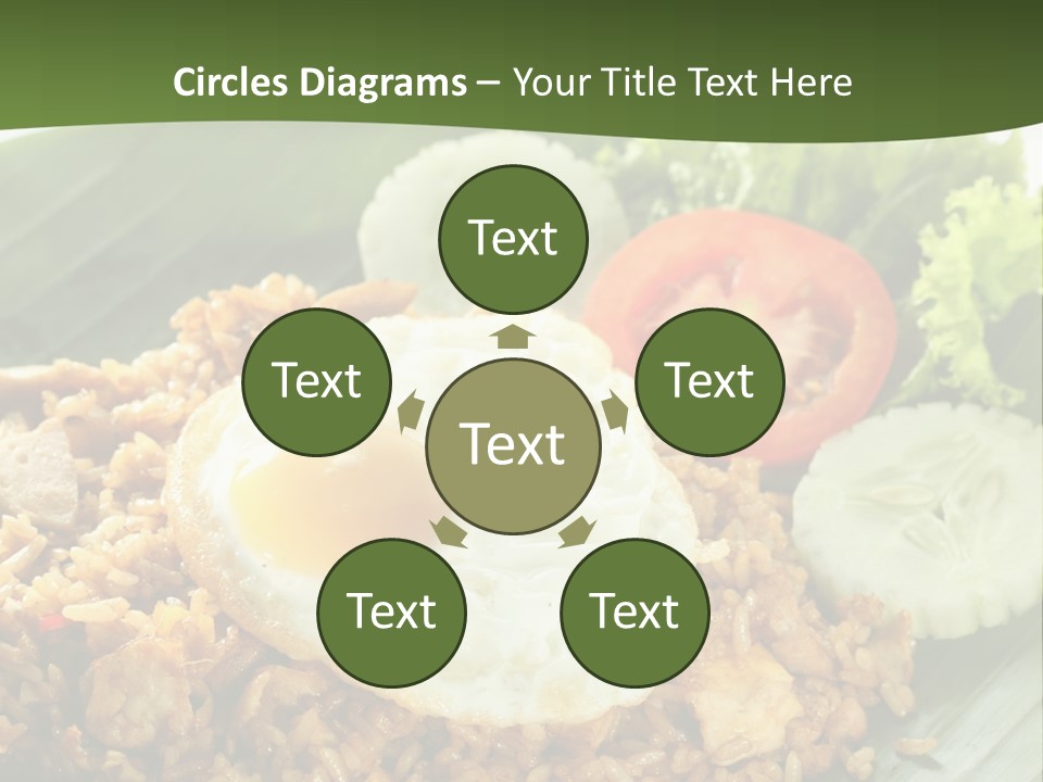 A Plate Of Food With A Fried Egg On Top Of Rice PowerPoint Template