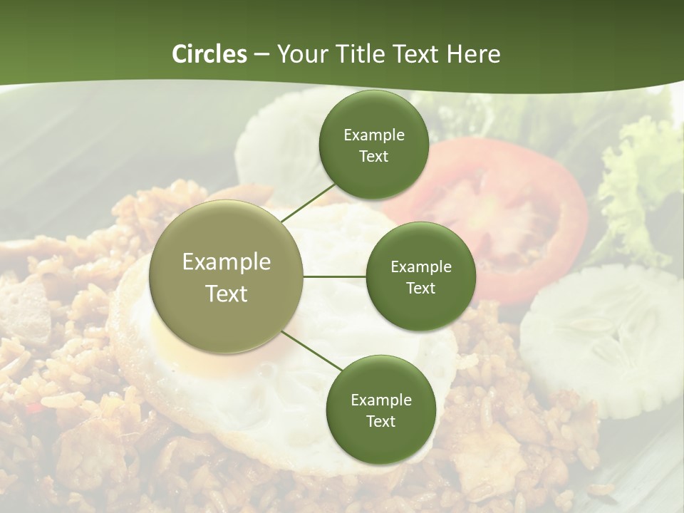 A Plate Of Food With A Fried Egg On Top Of Rice PowerPoint Template