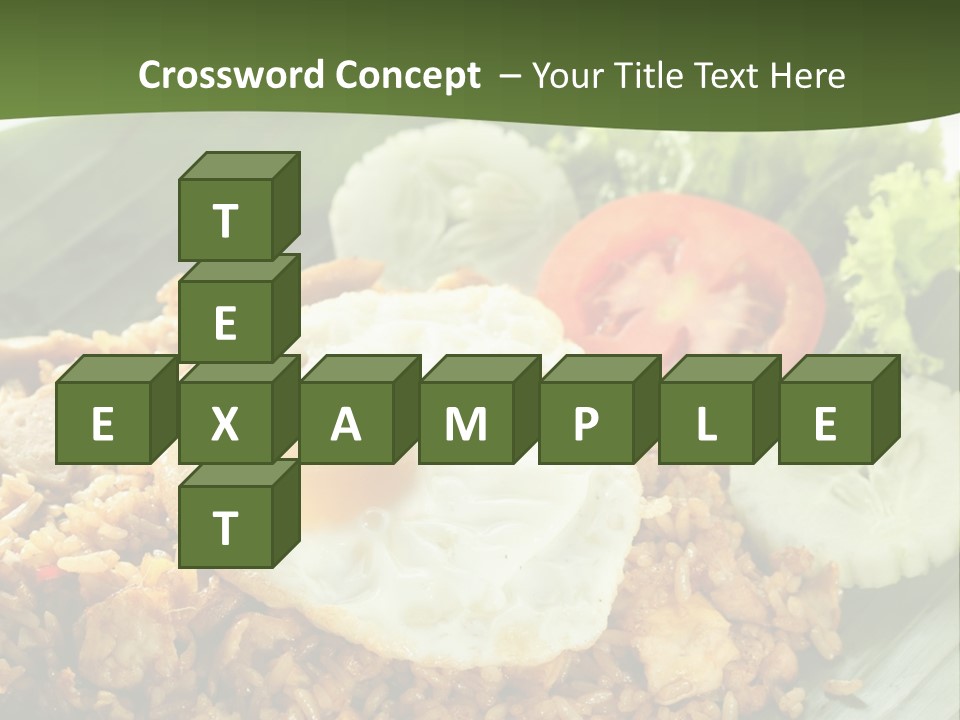 A Plate Of Food With A Fried Egg On Top Of Rice PowerPoint Template