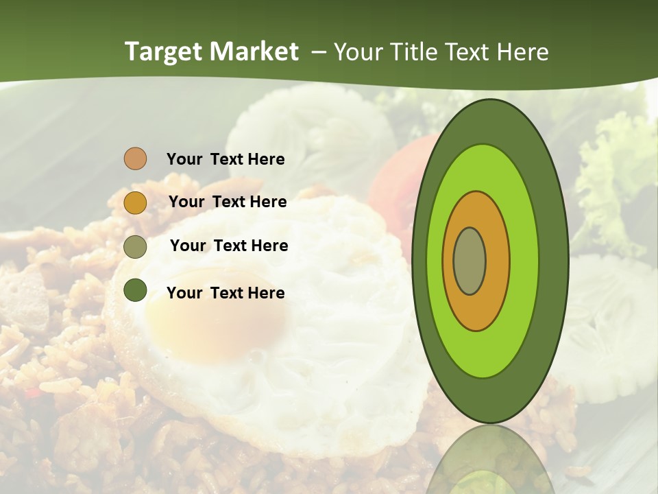 A Plate Of Food With A Fried Egg On Top Of Rice PowerPoint Template