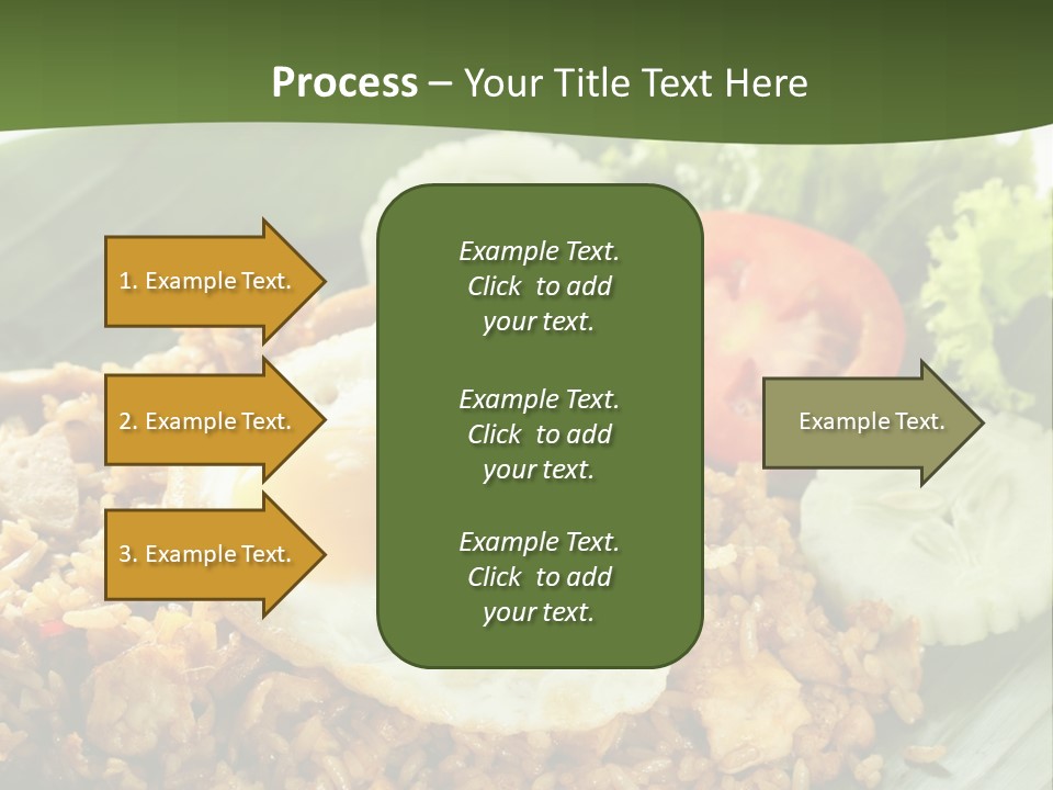 A Plate Of Food With A Fried Egg On Top Of Rice PowerPoint Template
