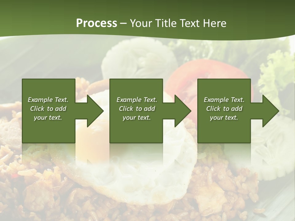 A Plate Of Food With A Fried Egg On Top Of Rice PowerPoint Template