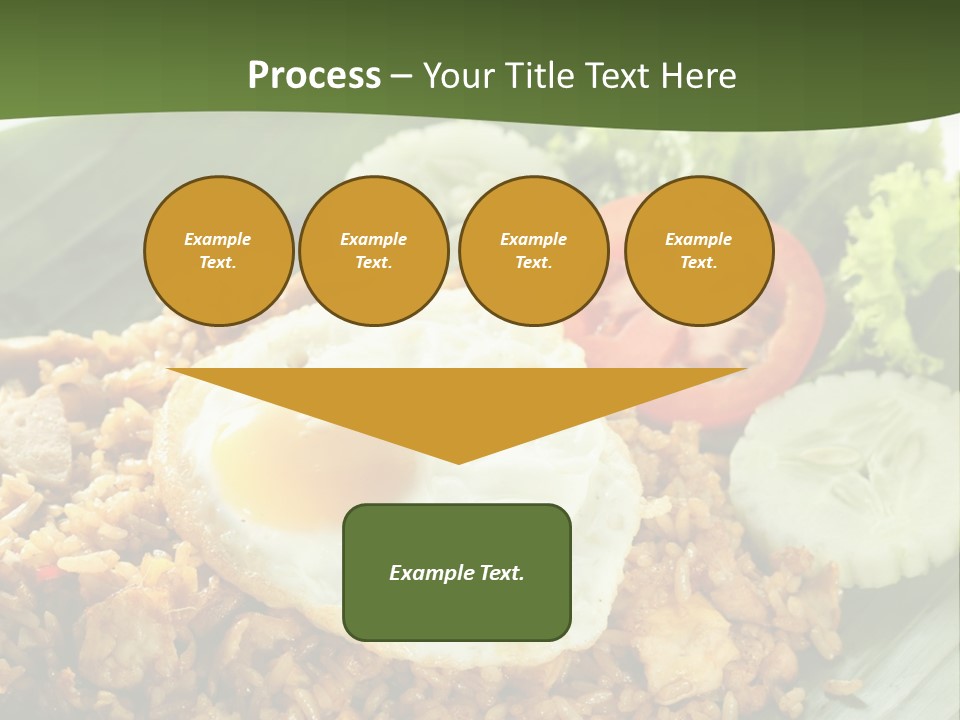 A Plate Of Food With A Fried Egg On Top Of Rice PowerPoint Template