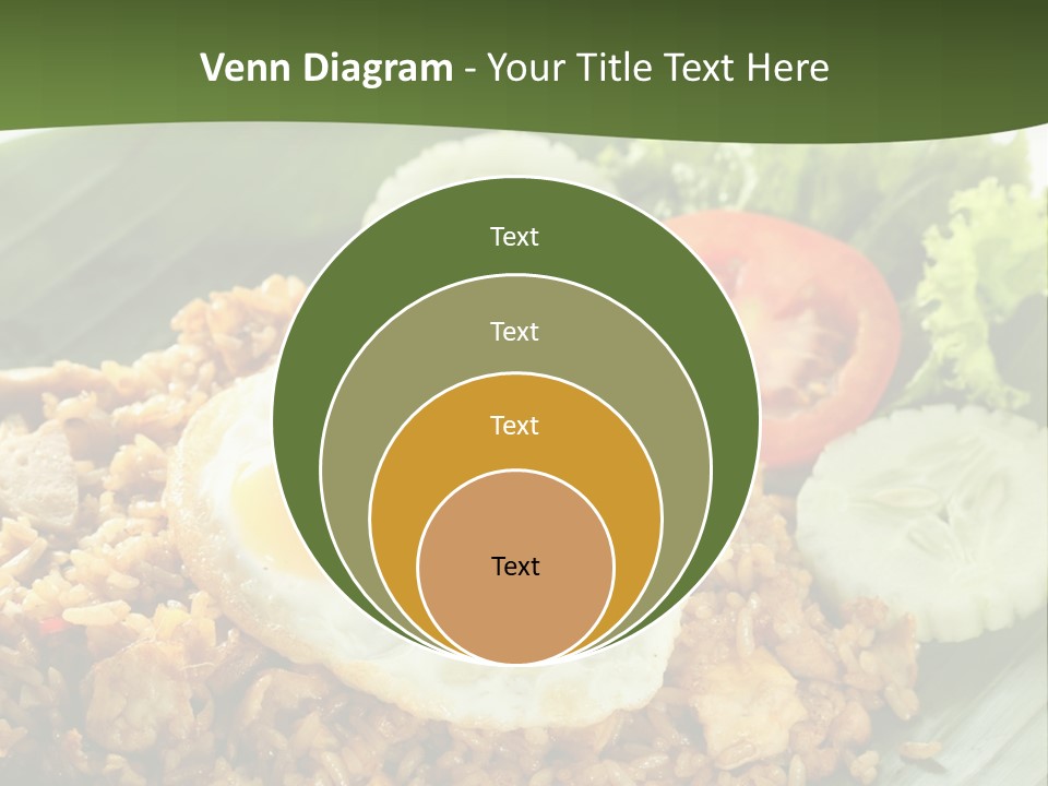 A Plate Of Food With A Fried Egg On Top Of Rice PowerPoint Template