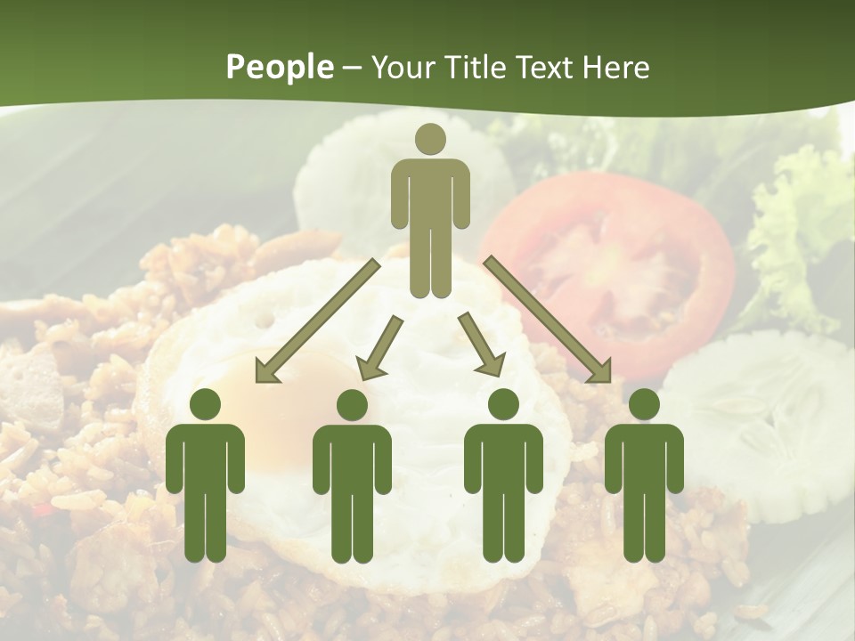 A Plate Of Food With A Fried Egg On Top Of Rice PowerPoint Template