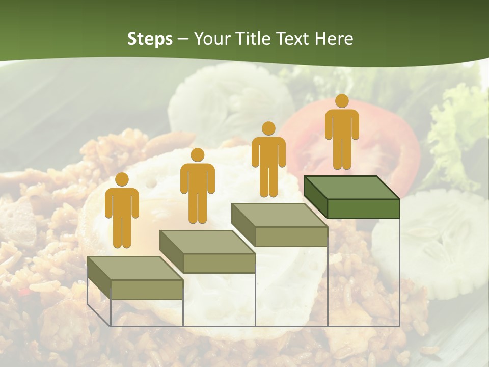 A Plate Of Food With A Fried Egg On Top Of Rice PowerPoint Template