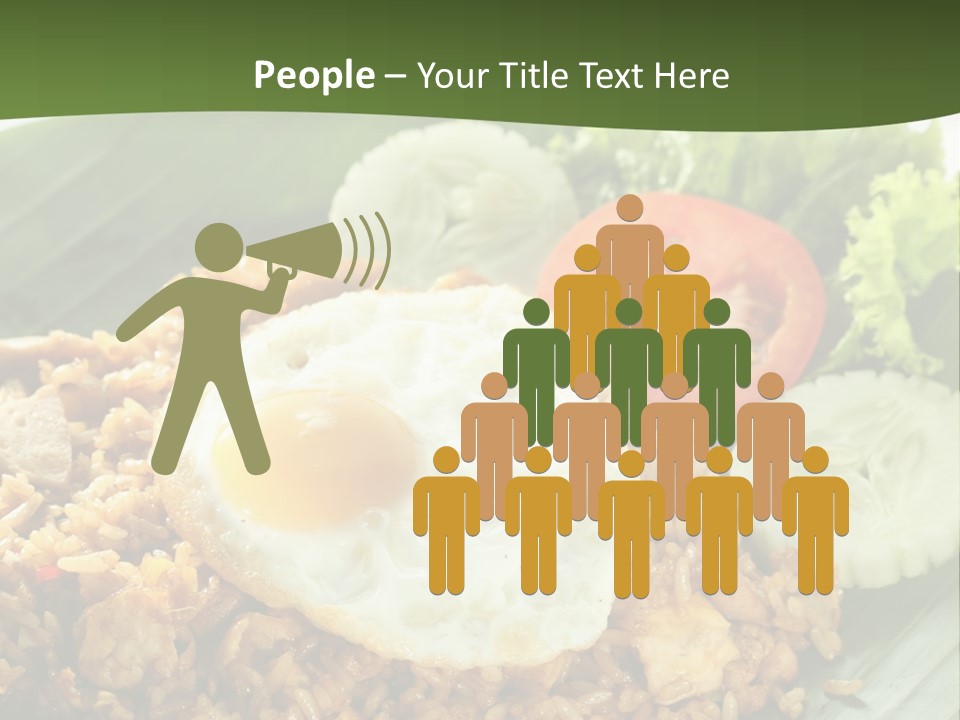 A Plate Of Food With A Fried Egg On Top Of Rice PowerPoint Template