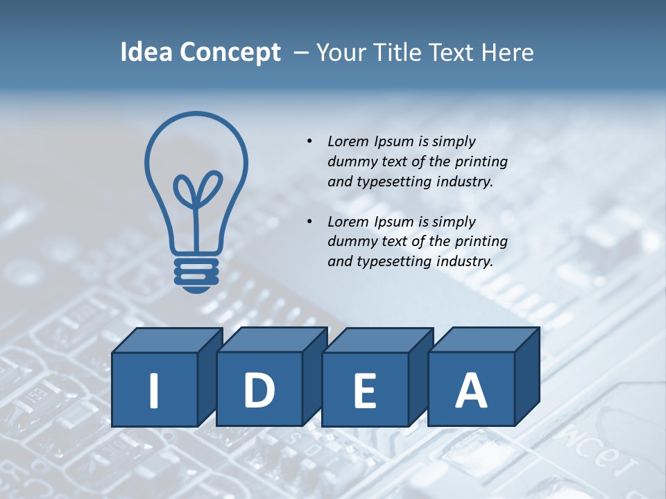 A Close Up Of A Computer Chip With The Words Name Of Presentation On It PowerPoint Template