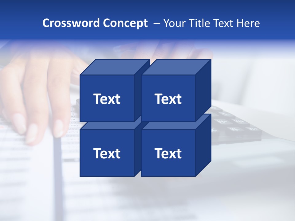 A Woman Is Using A Calculator And A Pen PowerPoint Template