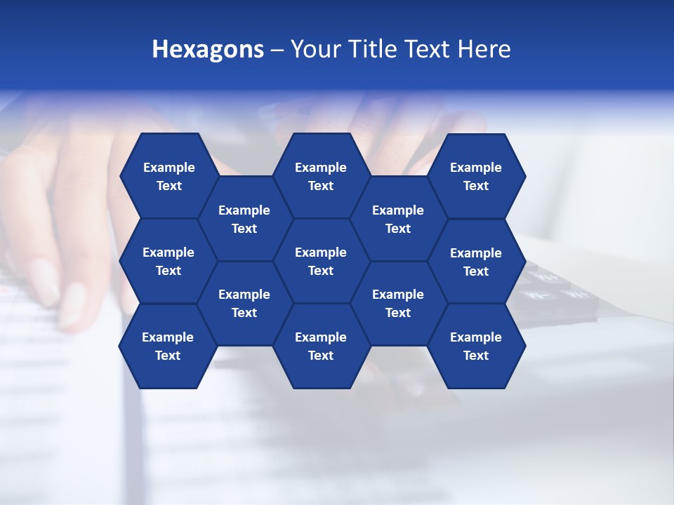 A Woman Is Using A Calculator And A Pen PowerPoint Template