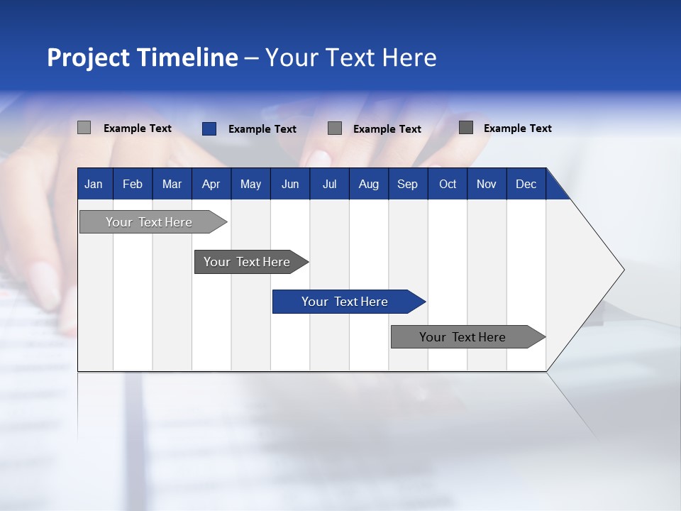 A Woman Is Using A Calculator And A Pen PowerPoint Template