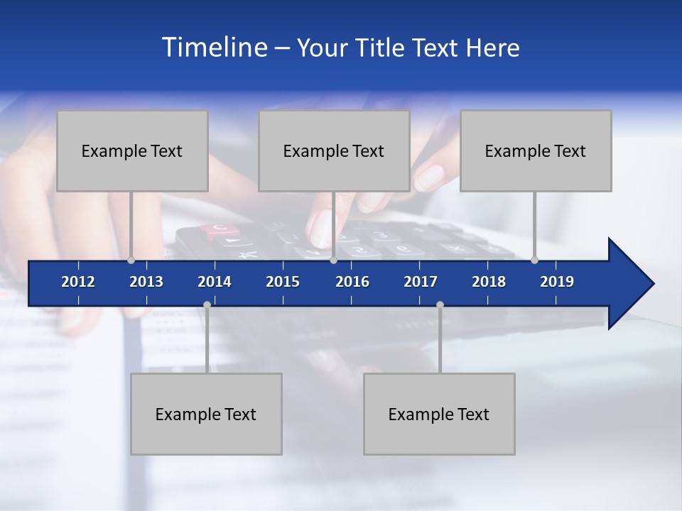 A Woman Is Using A Calculator And A Pen PowerPoint Template