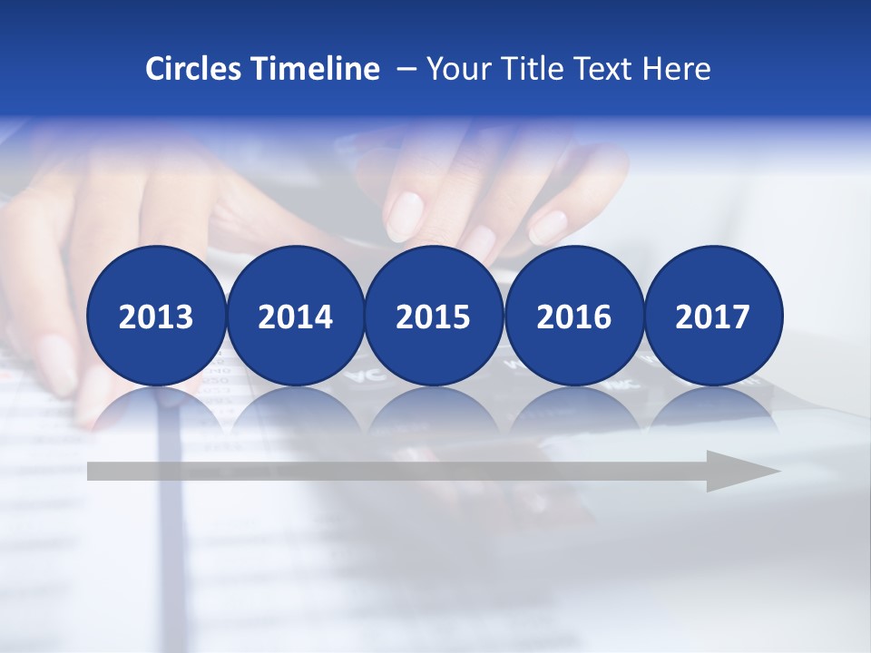 A Woman Is Using A Calculator And A Pen PowerPoint Template