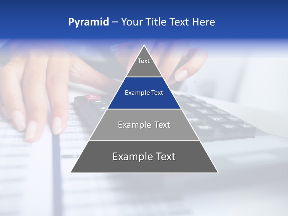 A Woman Is Using A Calculator And A Pen PowerPoint Template