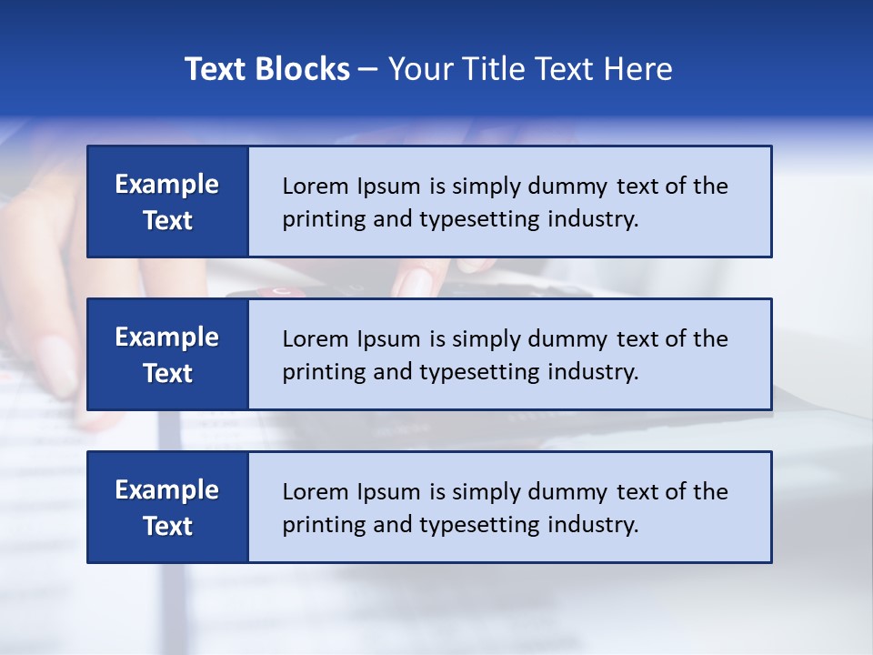 A Woman Is Using A Calculator And A Pen PowerPoint Template