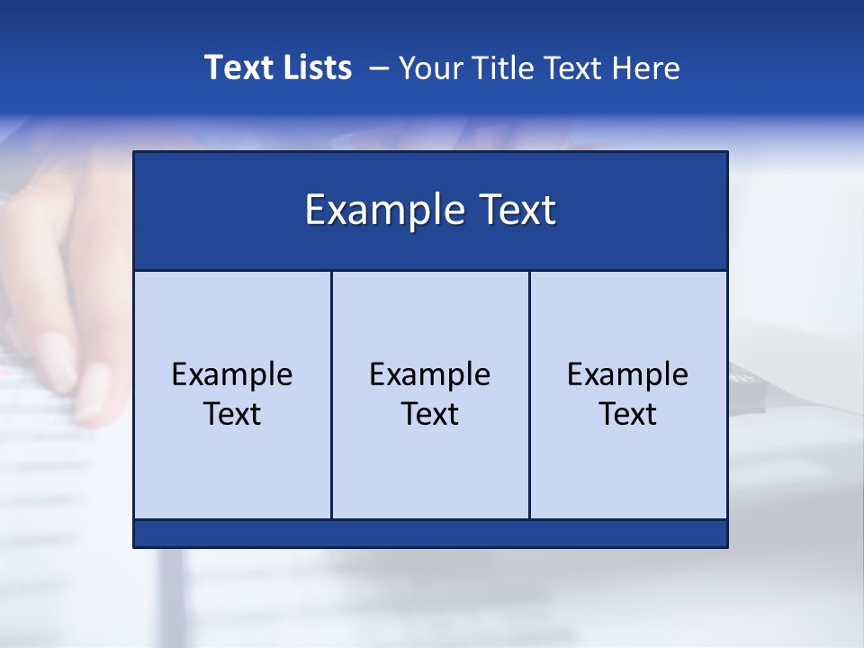 A Woman Is Using A Calculator And A Pen PowerPoint Template