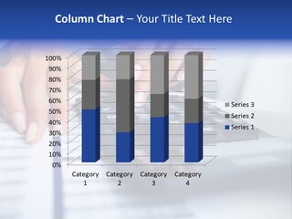 A Woman Is Using A Calculator And A Pen PowerPoint Template