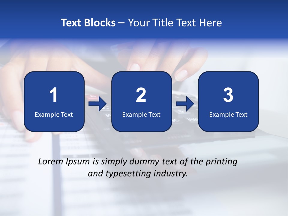 A Woman Is Using A Calculator And A Pen PowerPoint Template