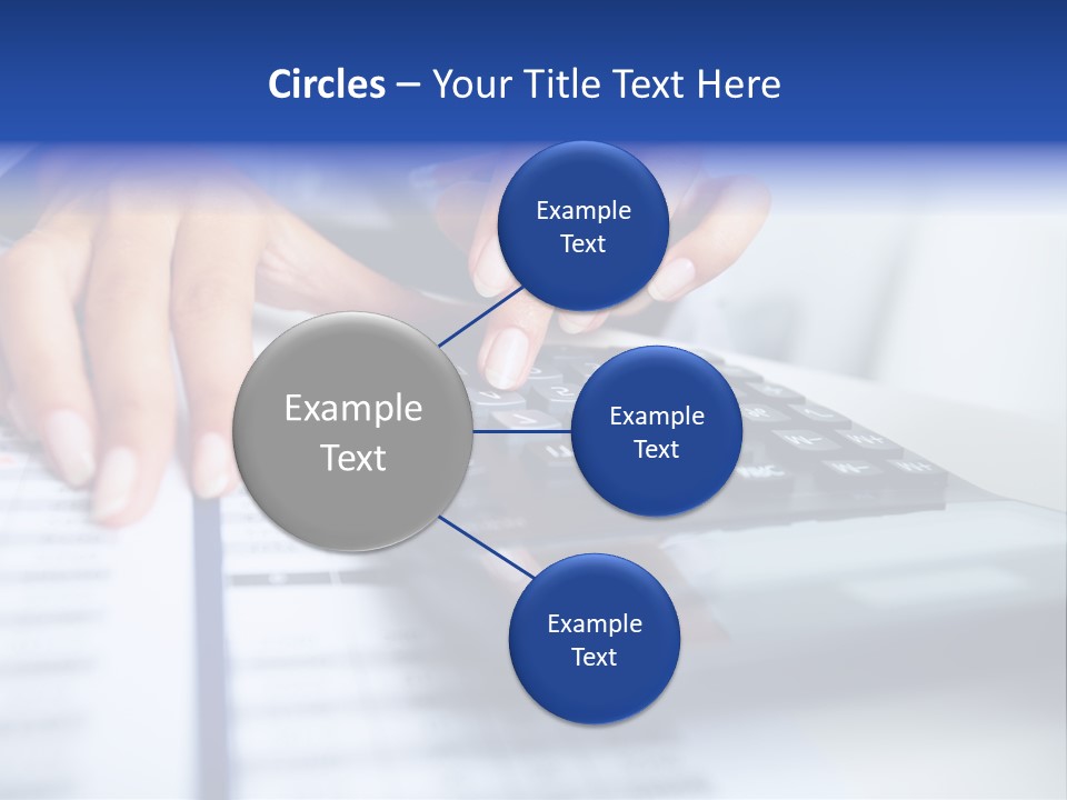 A Woman Is Using A Calculator And A Pen PowerPoint Template