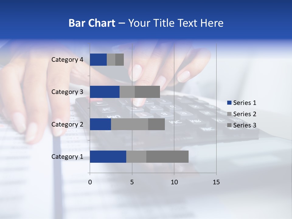 A Woman Is Using A Calculator And A Pen PowerPoint Template
