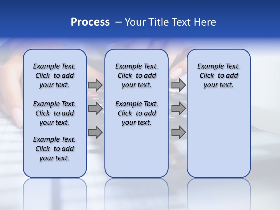 A Woman Is Using A Calculator And A Pen PowerPoint Template