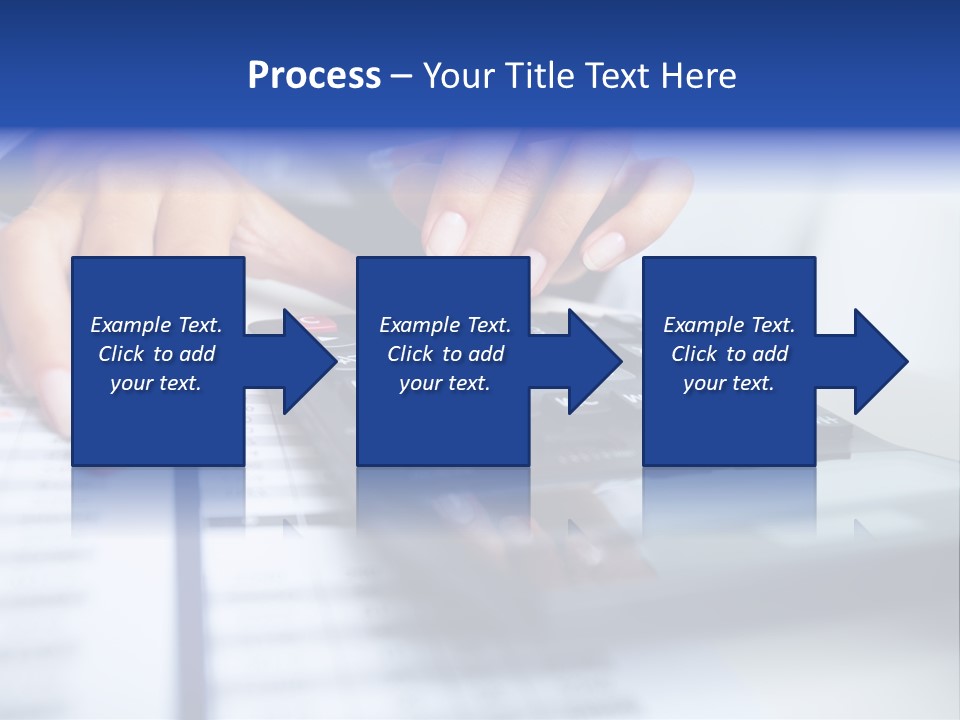 A Woman Is Using A Calculator And A Pen PowerPoint Template