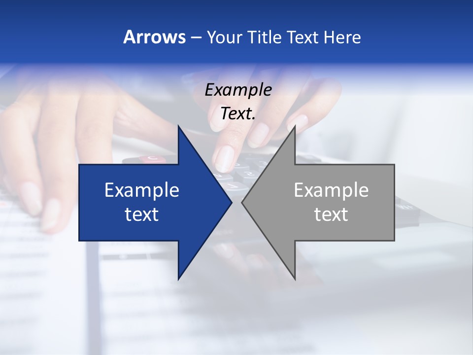 A Woman Is Using A Calculator And A Pen PowerPoint Template