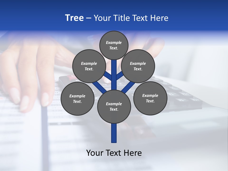 A Woman Is Using A Calculator And A Pen PowerPoint Template