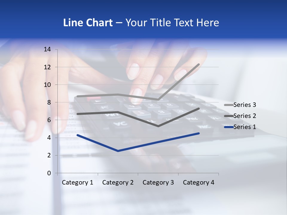 A Woman Is Using A Calculator And A Pen PowerPoint Template