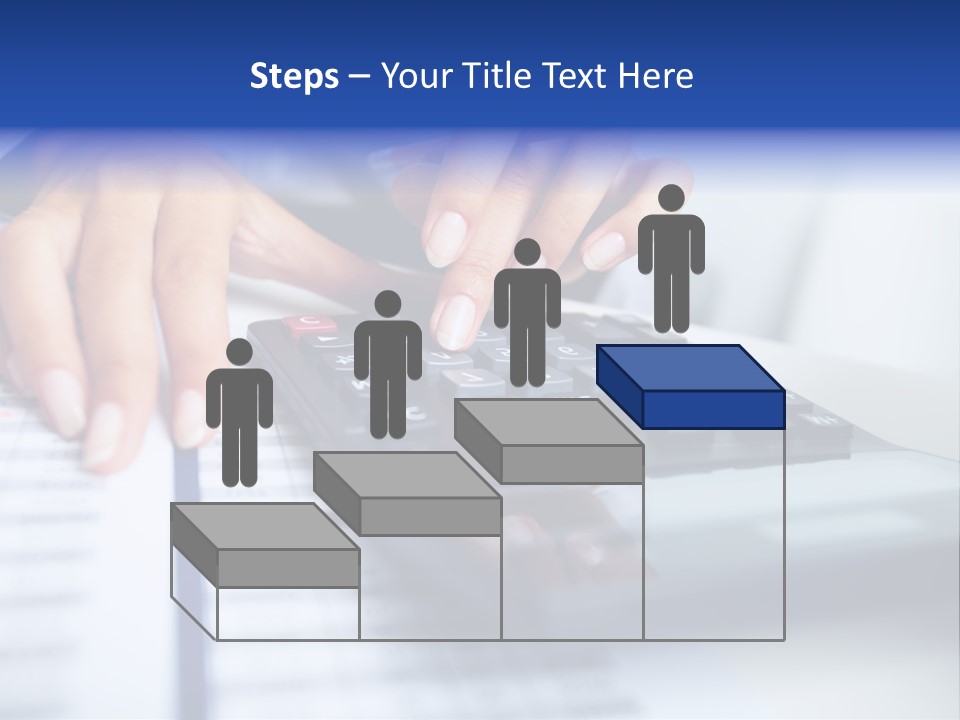 A Woman Is Using A Calculator And A Pen PowerPoint Template