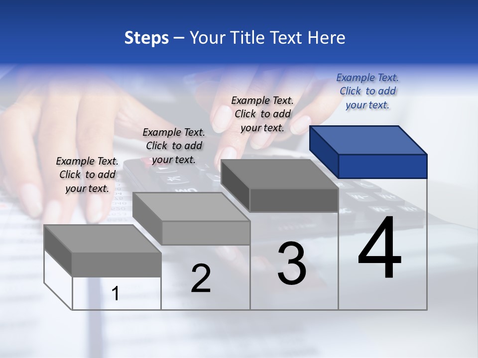A Woman Is Using A Calculator And A Pen PowerPoint Template
