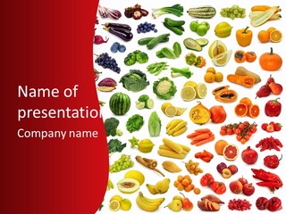 Ripe White Banana PowerPoint Template