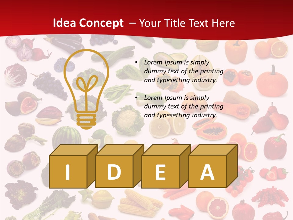 Ripe White Banana PowerPoint Template