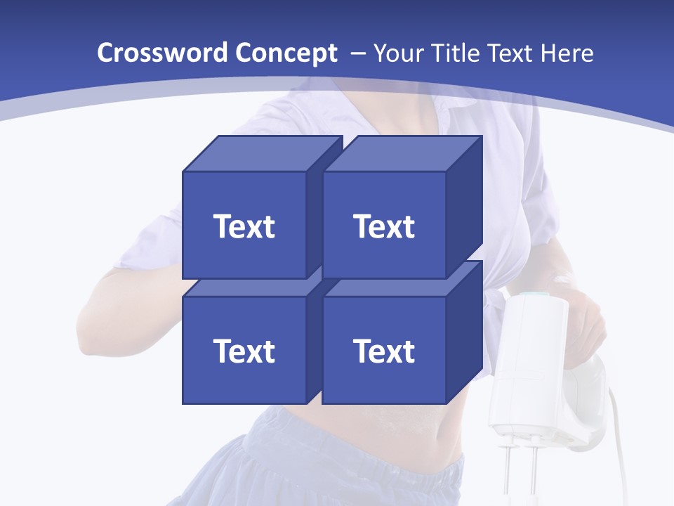 A Woman Mixing A Bowl With A Mixer PowerPoint Template