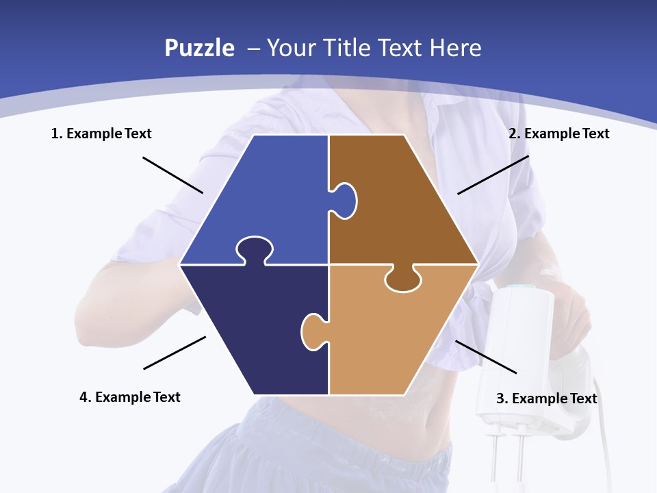 A Woman Mixing A Bowl With A Mixer PowerPoint Template