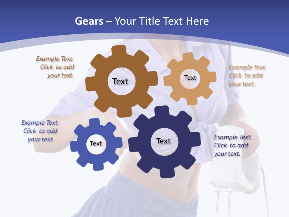 A Woman Mixing A Bowl With A Mixer PowerPoint Template