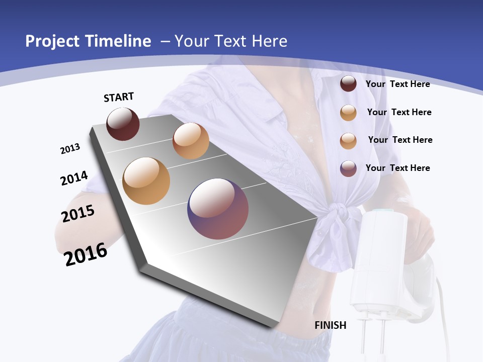 A Woman Mixing A Bowl With A Mixer PowerPoint Template