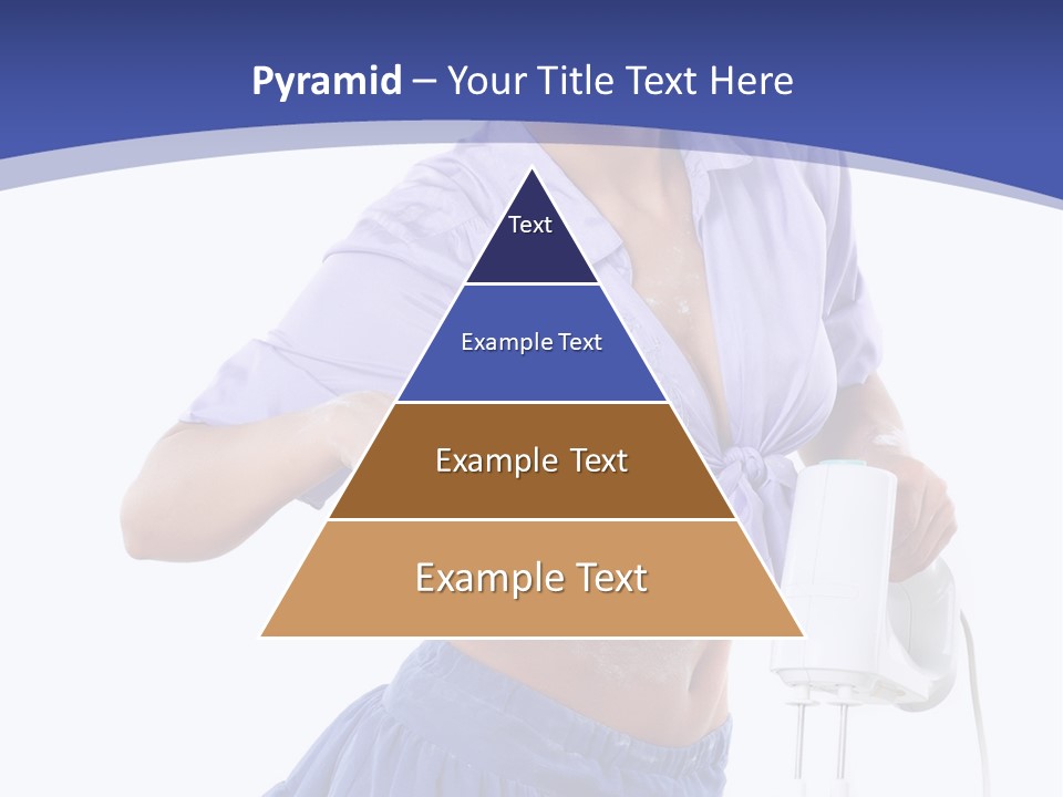 A Woman Mixing A Bowl With A Mixer PowerPoint Template