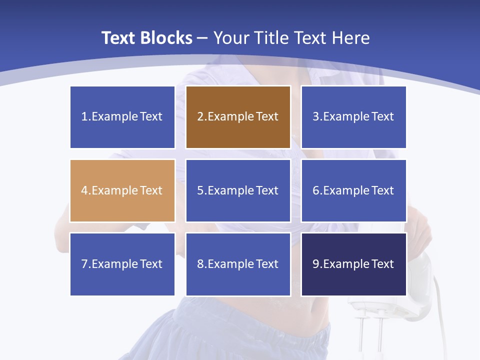 A Woman Mixing A Bowl With A Mixer PowerPoint Template