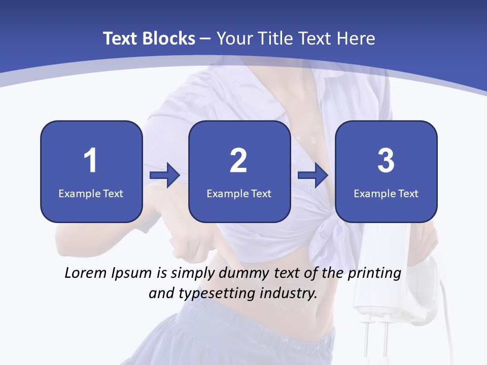 A Woman Mixing A Bowl With A Mixer PowerPoint Template